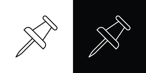 Thumbtack icon. Simple element illustration.