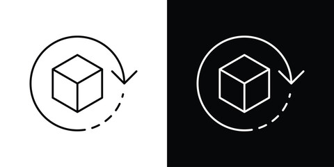 Return purchase icon. Simple element illustration.