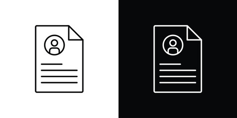 Resume icon. Simple element illustration.