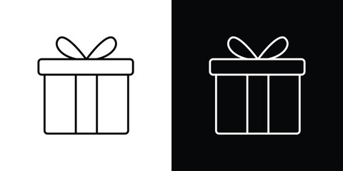 Present box icon. Simple element illustration.