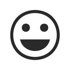 Fototapeta premium Simple black and white smiley face icon