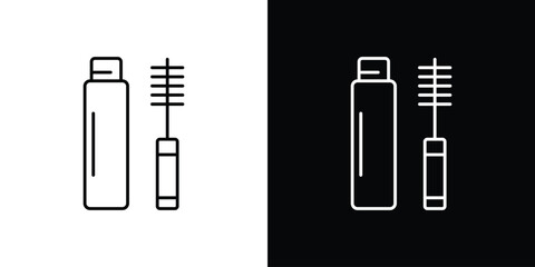 Mascara brush icon. Simple element illustration.
