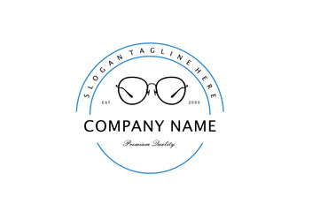 glasses accessory trendy modern logo design illustration