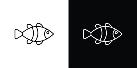 Fish icon. Simple element illustration.
