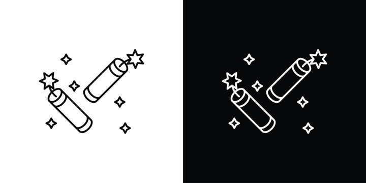 Firecracker icon. Simple element illustration.