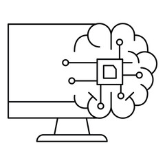 Digital Future Artificial Intelligence Technology Vector Icon