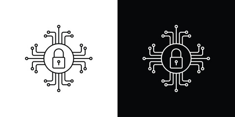 Cyber security icon. Simple element illustration.