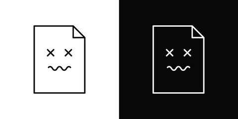 Corrupted file icon. Simple element illustration.