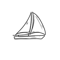 scribble sketch of ship