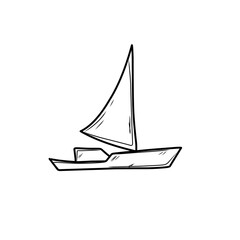 scribble sketch of ship