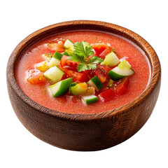 Gazpacho soup isolated on transparent background