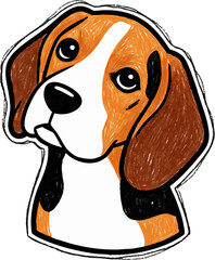 Curious Beagle with a Tilted Head