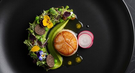 Michelin Star Dish Overhead
