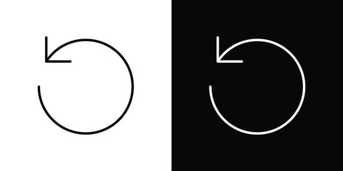 Undo icon. Simple Minimal Pictogram. Vector