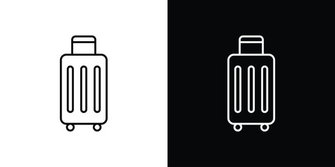 Suitcase icon. Simple Minimal Pictogram. Vector