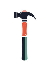 Colorful Hammer Illustration for Construction and DIY Projects