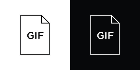 Gif icon. Simple Minimal Pictogram. Vector