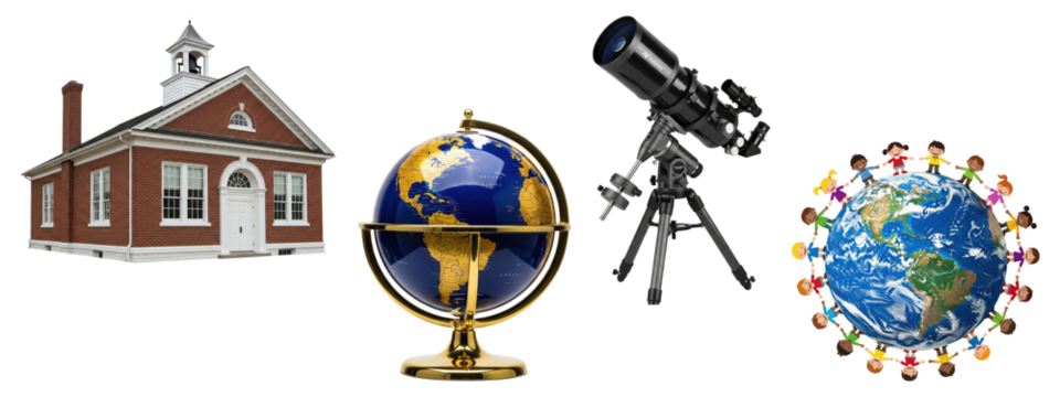 Collection of education and school-themed objects - Powered by Adobe