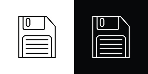 Floppy disk icon. Simple Minimal Pictogram. Vector