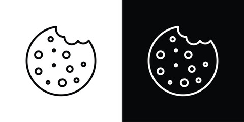 Cookie icon. Simple Minimal Pictogram. Vector