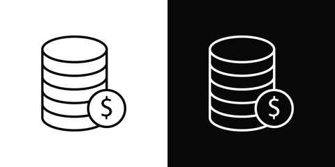 Coins icon. Simple Minimal Pictogram. Vector