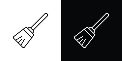 Broom icon. Simple Minimal Pictogram. Vector