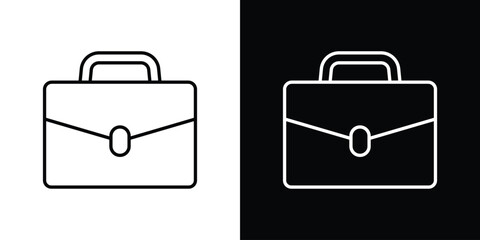 Briefcase icon. Simple Minimal Pictogram. Vector