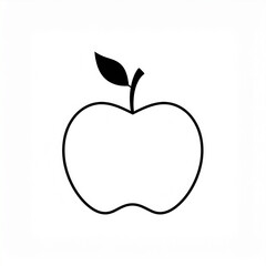 Fototapeta premium a clean, illustrative image showcases a stylized outline of a fruit against a blank backdrop