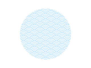 青海波円フレーム