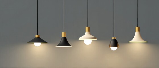 Modern Pendant Lighting Collection with Warm Light in Minimalist Interior Setting