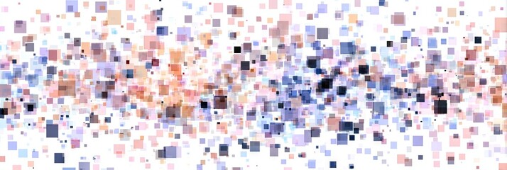 Fototapeta premium A vibrant and colorful abstract design, composed of many small squares in varying shades, creating a dynamic and textured effect.