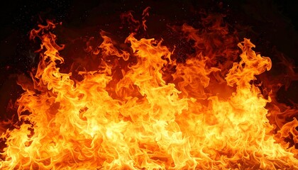 Blazing Flames A Fiery Display of Intense Heat and Energy in Vivid Detail