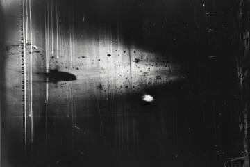 Film grain, light streaks, dark room, projector, debris, cinematic texture, vintage movie effect, background, abstract art, poster