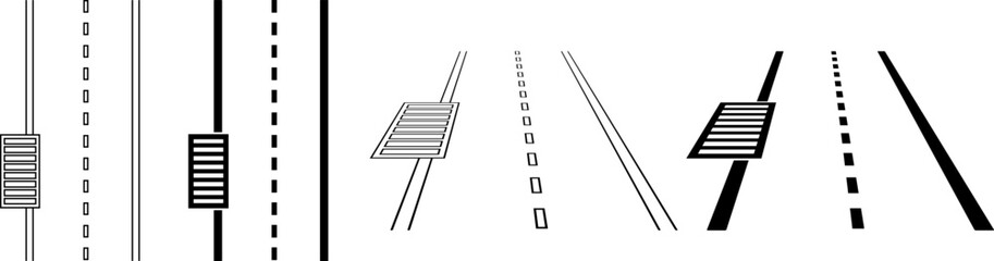 Storm drain or highway drain icon icon set