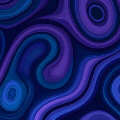 Abstract Swirling Blue Purple Liquid Marble Texture Background