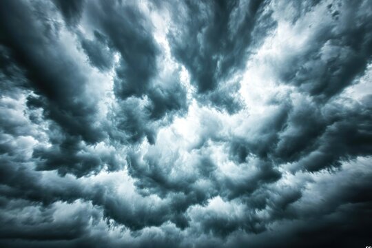 Dramatic Storm Clouds Gathering, A Canvas of Gray and Shadow