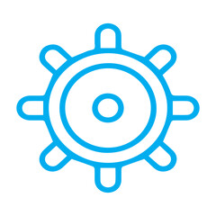 Gear Outline Blue