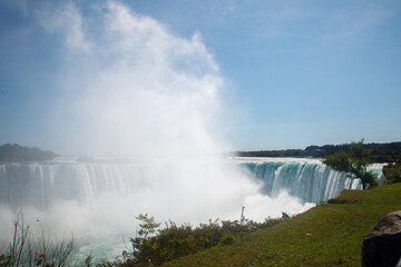 Impressive Horsehoe Falls, Niagara river, Niagara Falls, Ontario, Canada