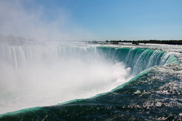 Impressive Horsehoe Falls, Niagara river, Niagara Falls, Ontario, Canada
