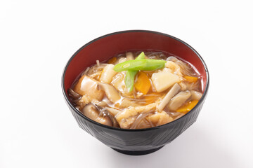 ［宮城県郷土料理］おくずかけ（白石温麺）