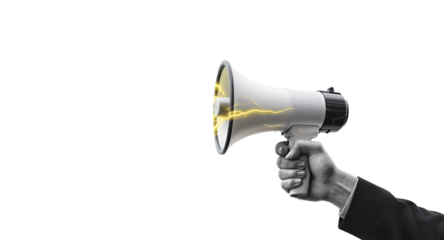 Concept of powerful communication with visual energy