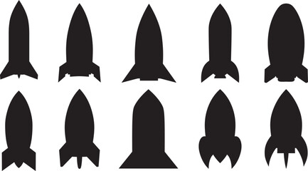 Simple Rocket silhouette images