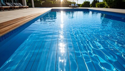 Obraz premium Sunlit Poolside Relaxation.