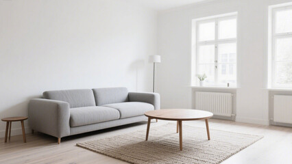 Modern living room with sofa