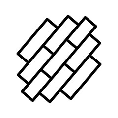 Paver brick icon or brick paving icon or paving stone icon. Manufactured from concrete or stone. For creating pavement floor or paved floor at outdoor go well with walkway or patio. Vector icon design