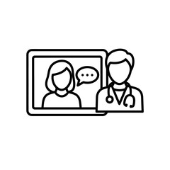 Medical Diagnostics Virtual Consultation Icon  