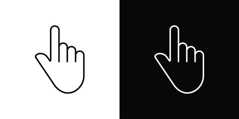 Finger icon collection. Web design, apps.