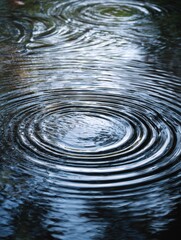 Abstract dark blue water ripples background