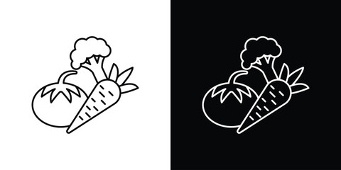 Vegetable icon collection. Web design, apps.