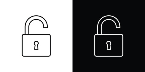 Unblocked icon collection. Web design, apps.